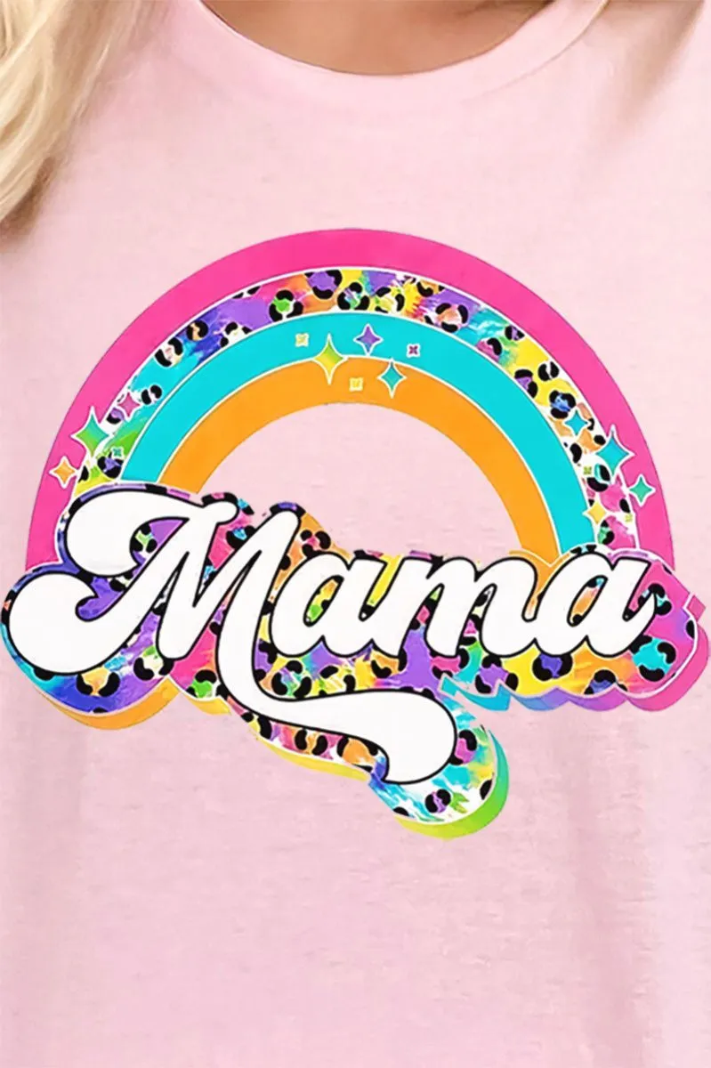 Colorful Rainbow Mama Short Sleeve Relaxed Fit T-Shirt