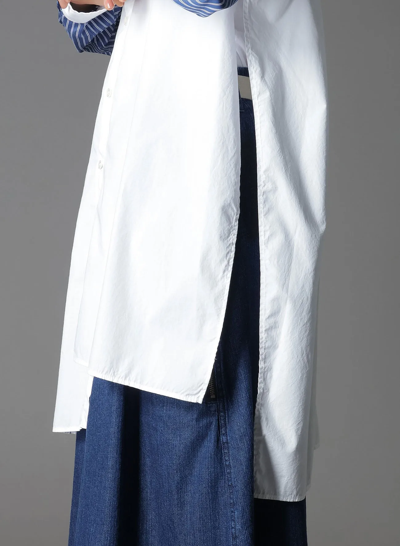 COTTON BROAD    STRIPE  SWITCHING NON FUSIBLE SHIRTS