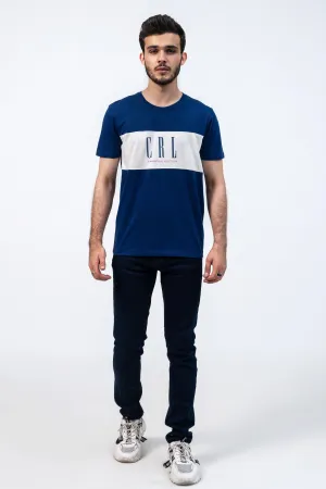 CUT & SEW T SHIRT NAVY