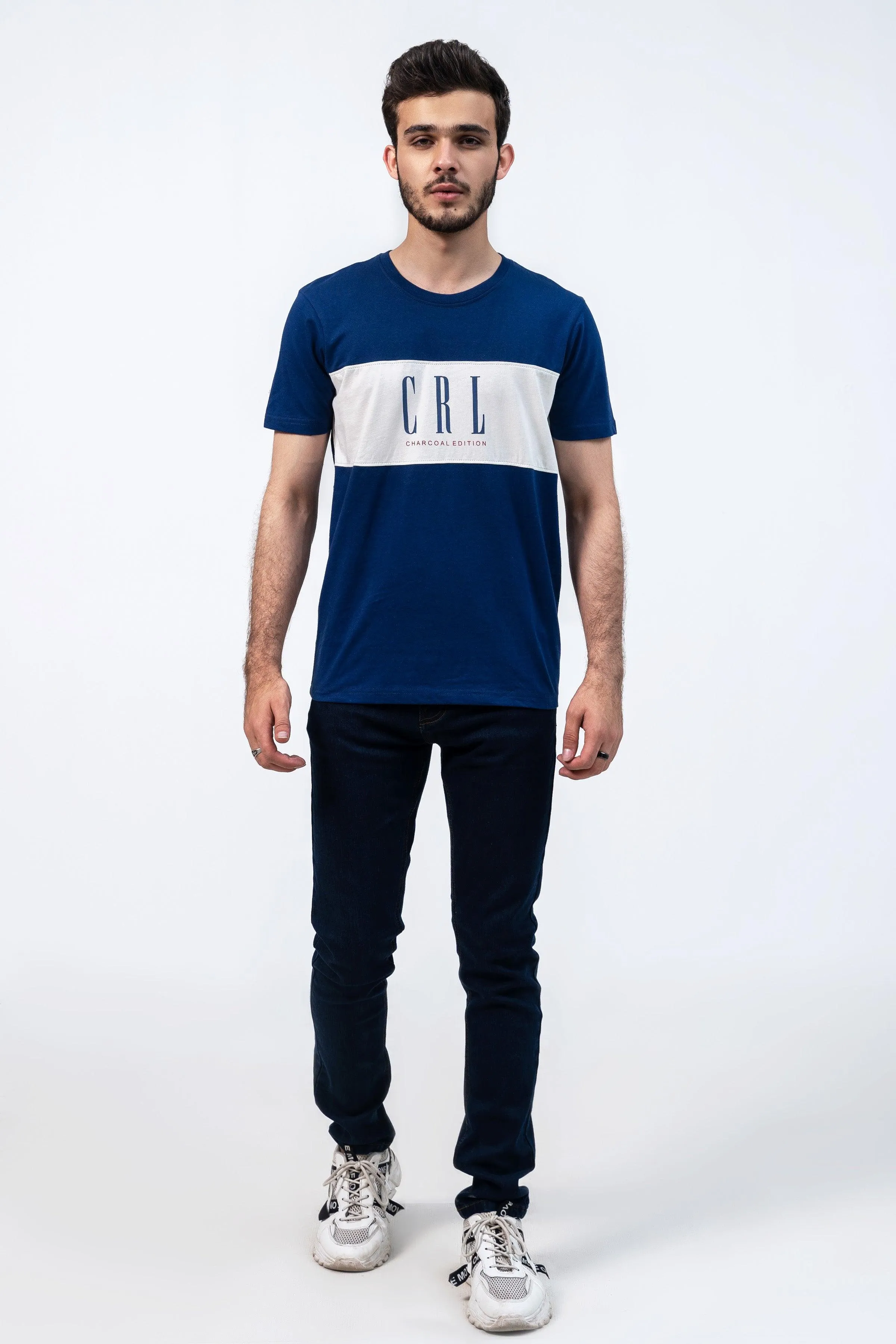 CUT & SEW T SHIRT NAVY