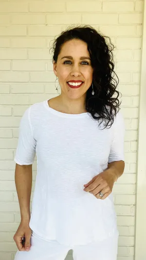 Cut Loose Linen Cotton Elbow Tee - Multiple Colors