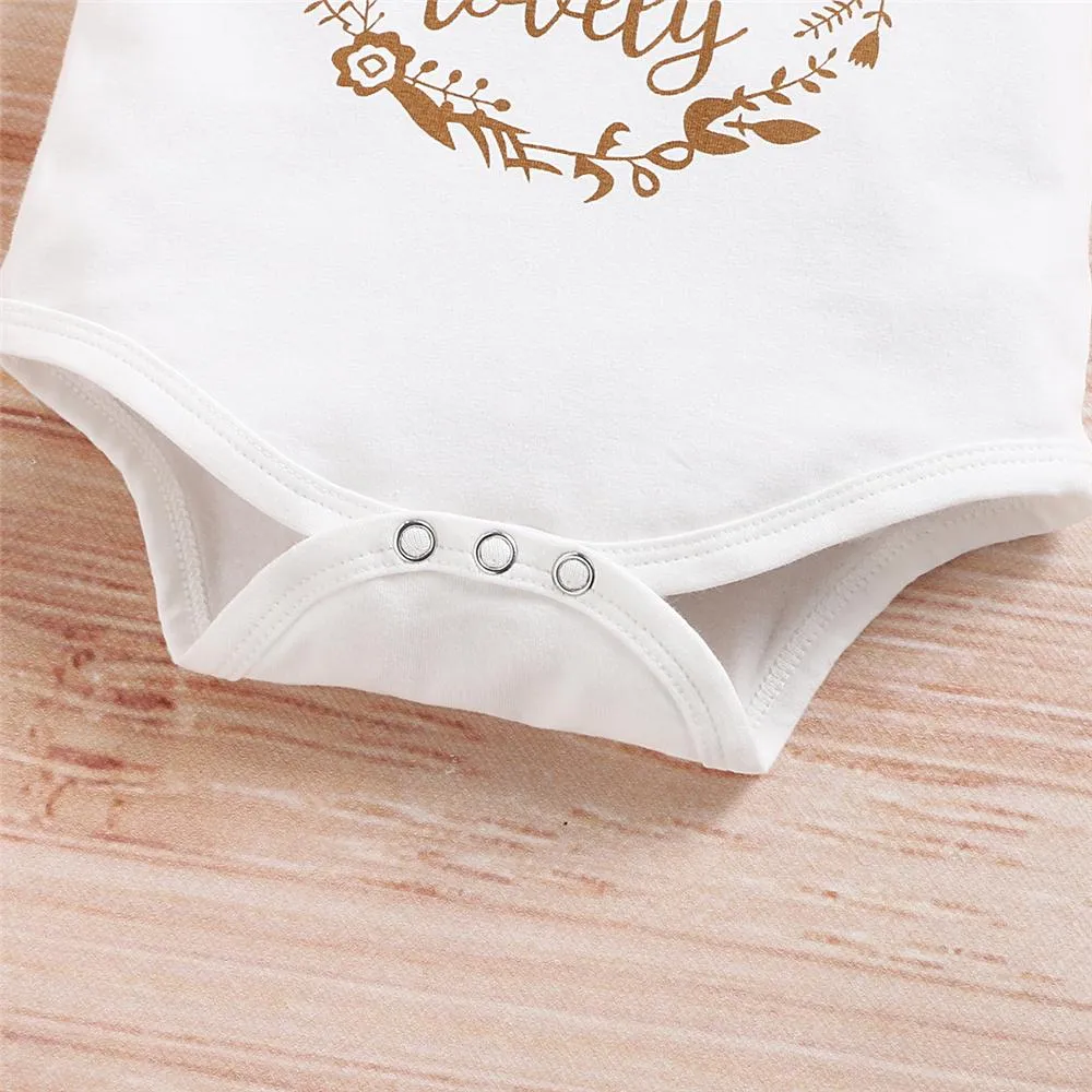 Cute Baby Girl Letter Short Sleeve Romper Baby Wholesale