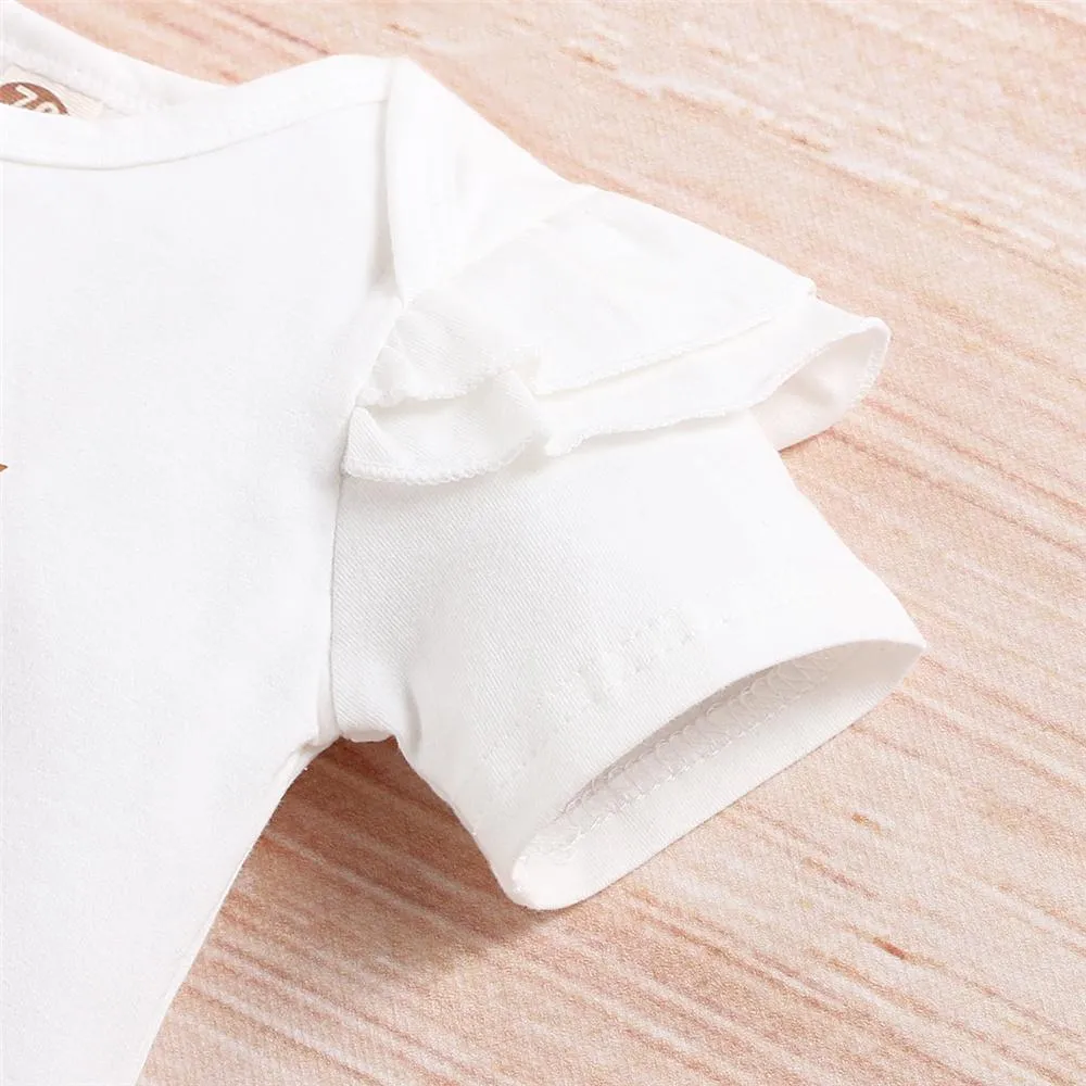 Cute Baby Girl Letter Short Sleeve Romper Baby Wholesale