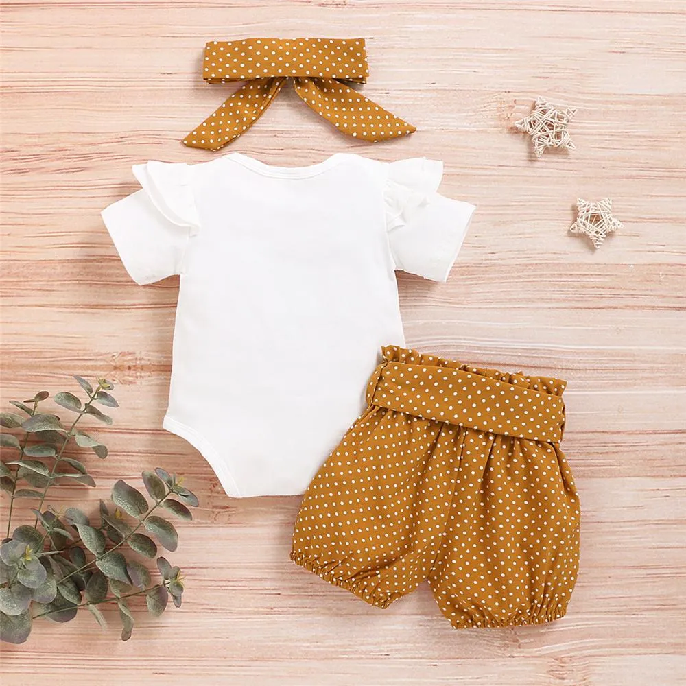 Cute Baby Girl Letter Short Sleeve Romper Baby Wholesale
