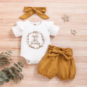 Cute Baby Girl Letter Short Sleeve Romper Baby Wholesale
