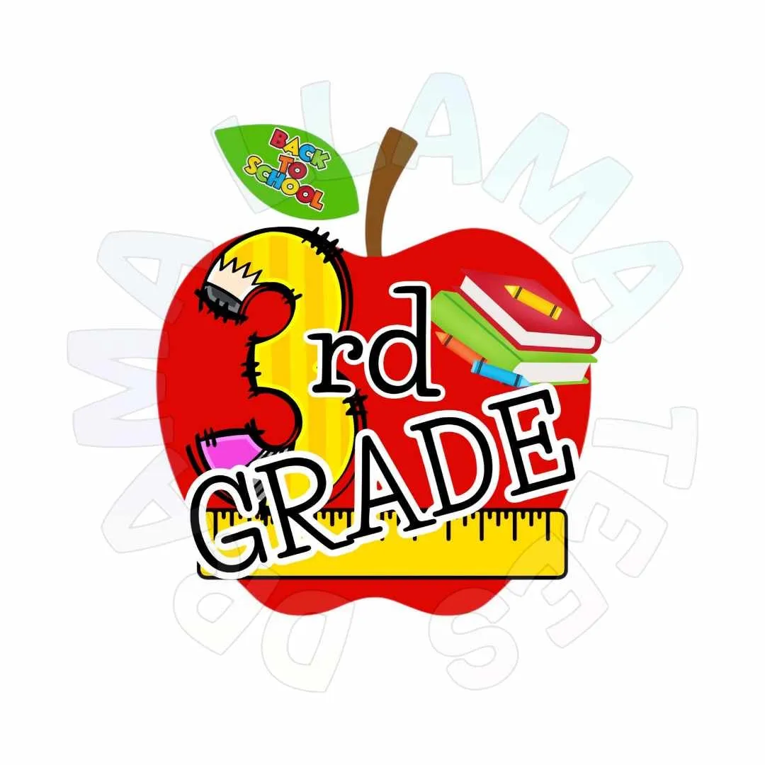 Drama Llama Original  *Any Grade* Back to School Tees | Apple Grades with Print *multiple color options*