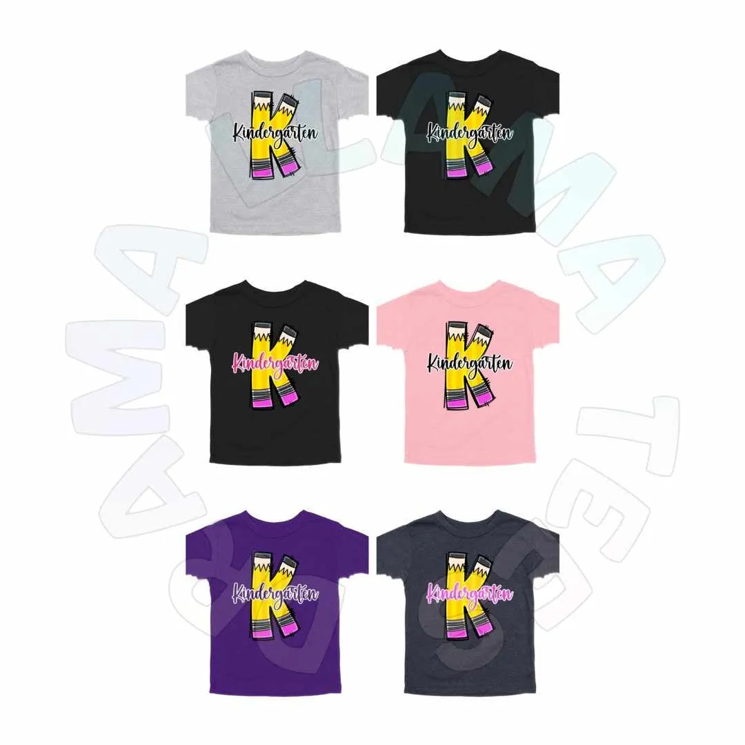 Drama Llama Original Back to School Any Grade Pencil Tees (Cursive) *multiple color options*