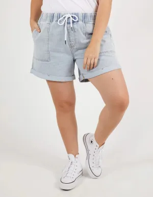 Emma Relaxed Denim Short - Light Blue