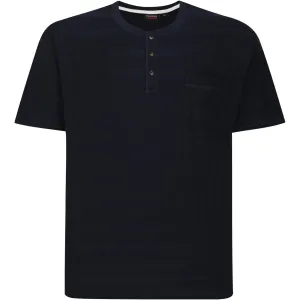 Espionage Mens Textured Grandad Big & Tall Short Sleeve T-Shirt