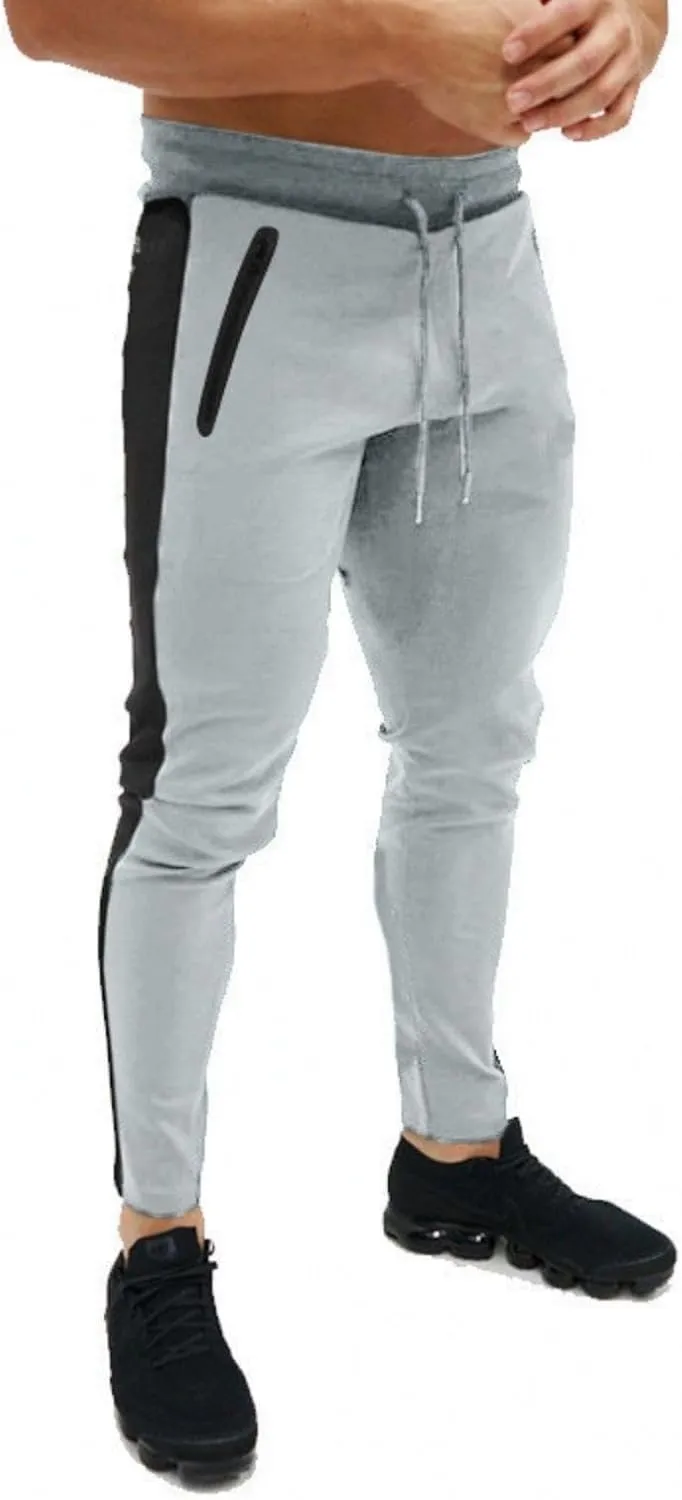 evzosrz Mens Joggers Sweatpants Stripe Slim Fit Workout Training Gym Joggers Fashion Pants Streetwear Bottoms with Pockets