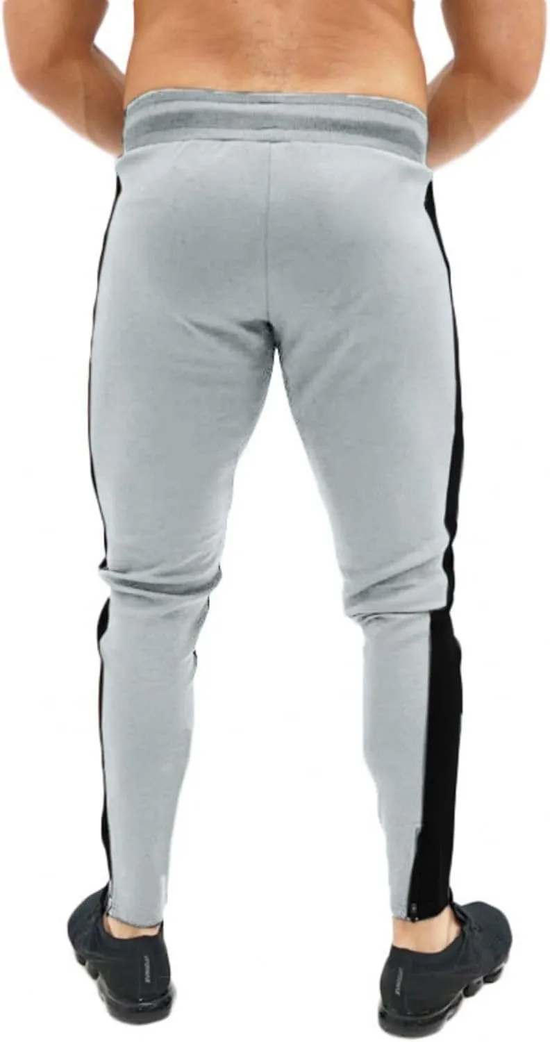 evzosrz Mens Joggers Sweatpants Stripe Slim Fit Workout Training Gym Joggers Fashion Pants Streetwear Bottoms with Pockets