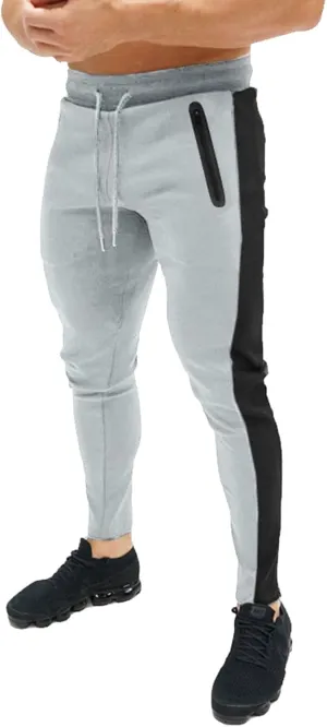 evzosrz Mens Joggers Sweatpants Stripe Slim Fit Workout Training Gym Joggers Fashion Pants Streetwear Bottoms with Pockets