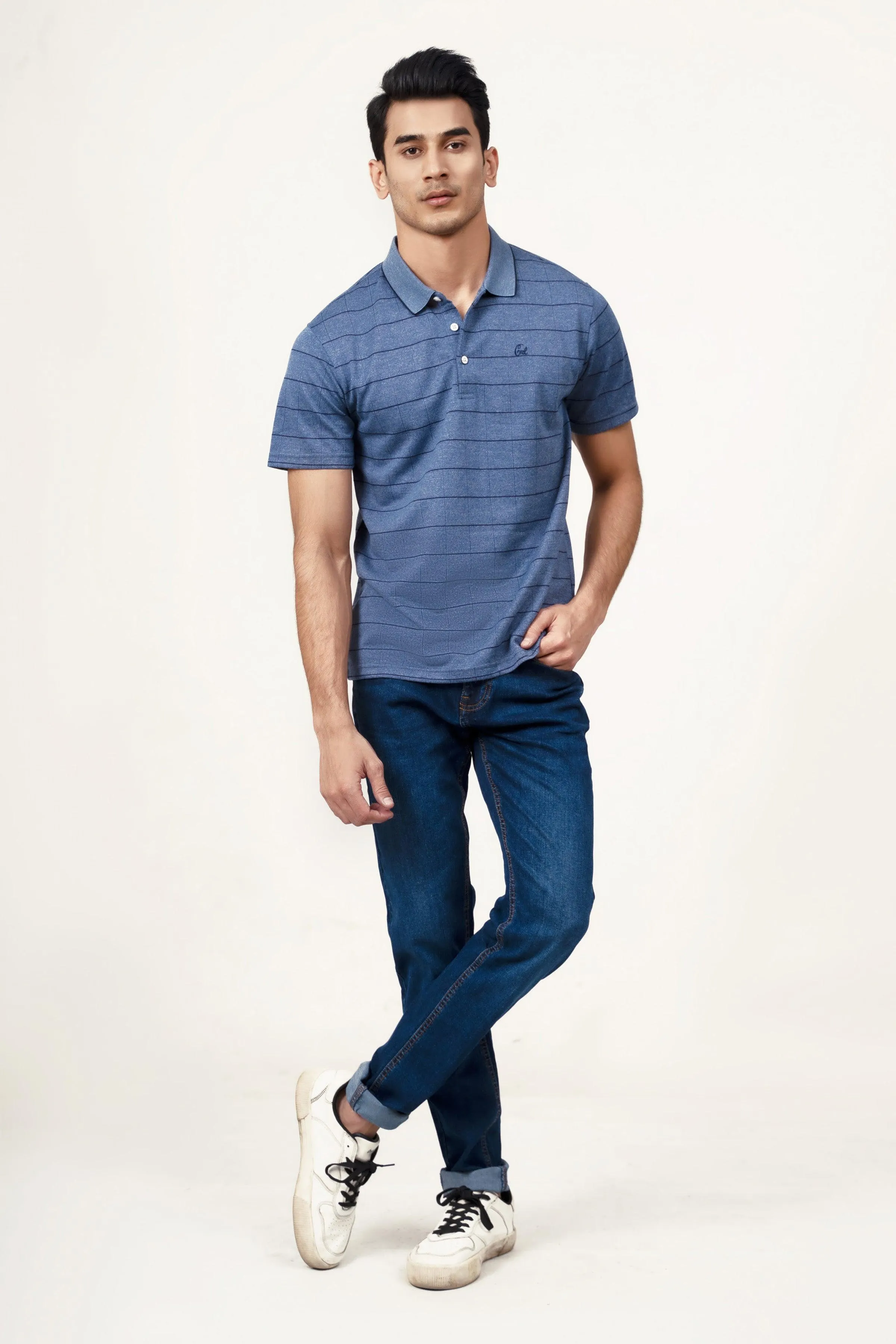 EXECUTIVE POLO BLUE MELANGE