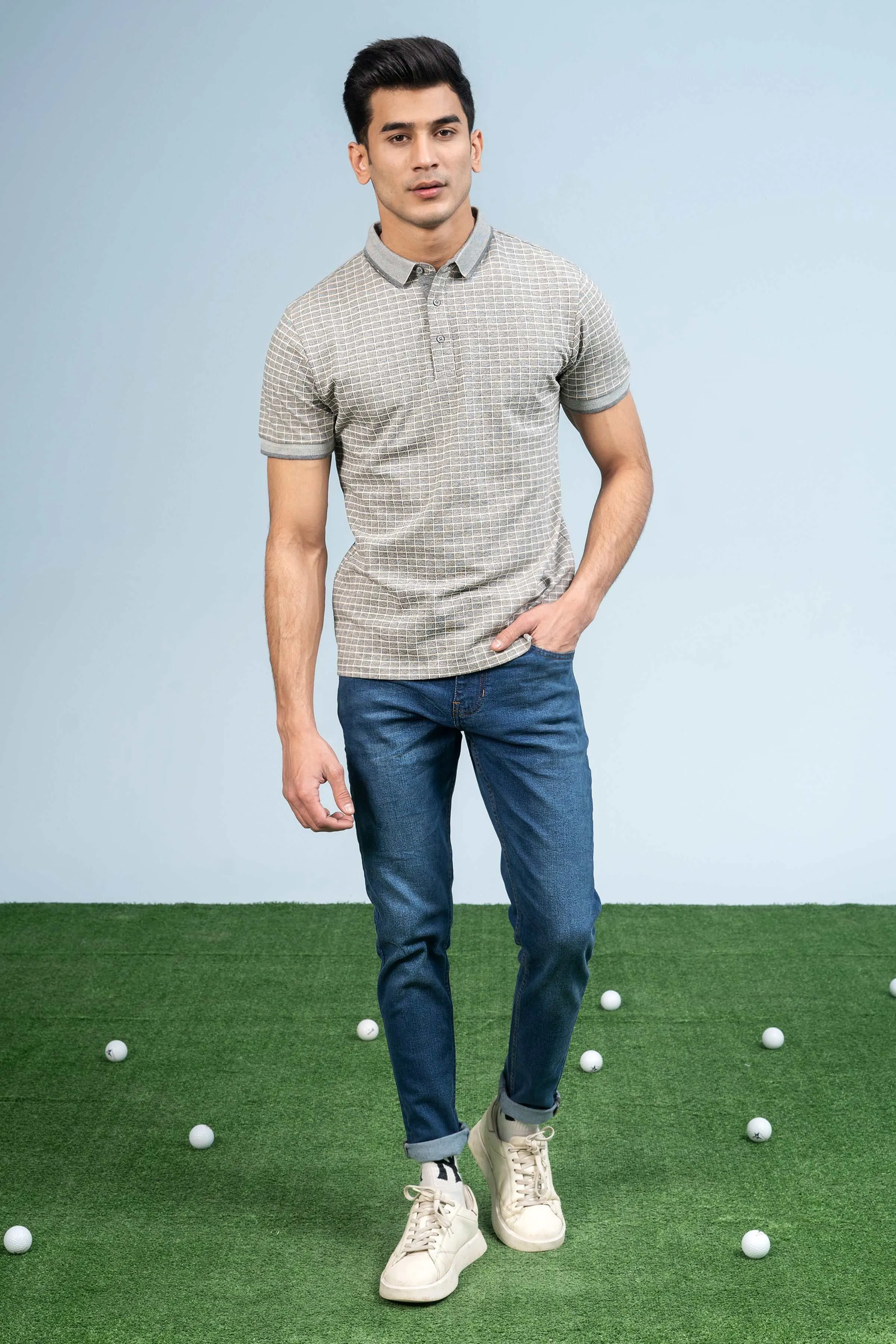 EXECUTIVE POLO HEATHER GREY