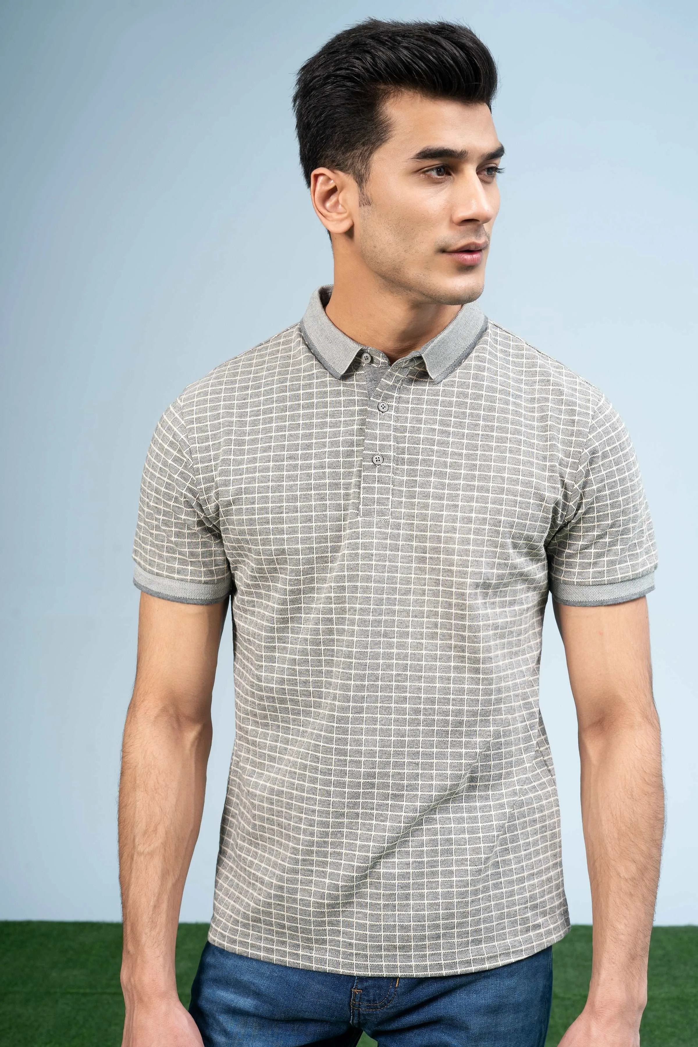 EXECUTIVE POLO HEATHER GREY