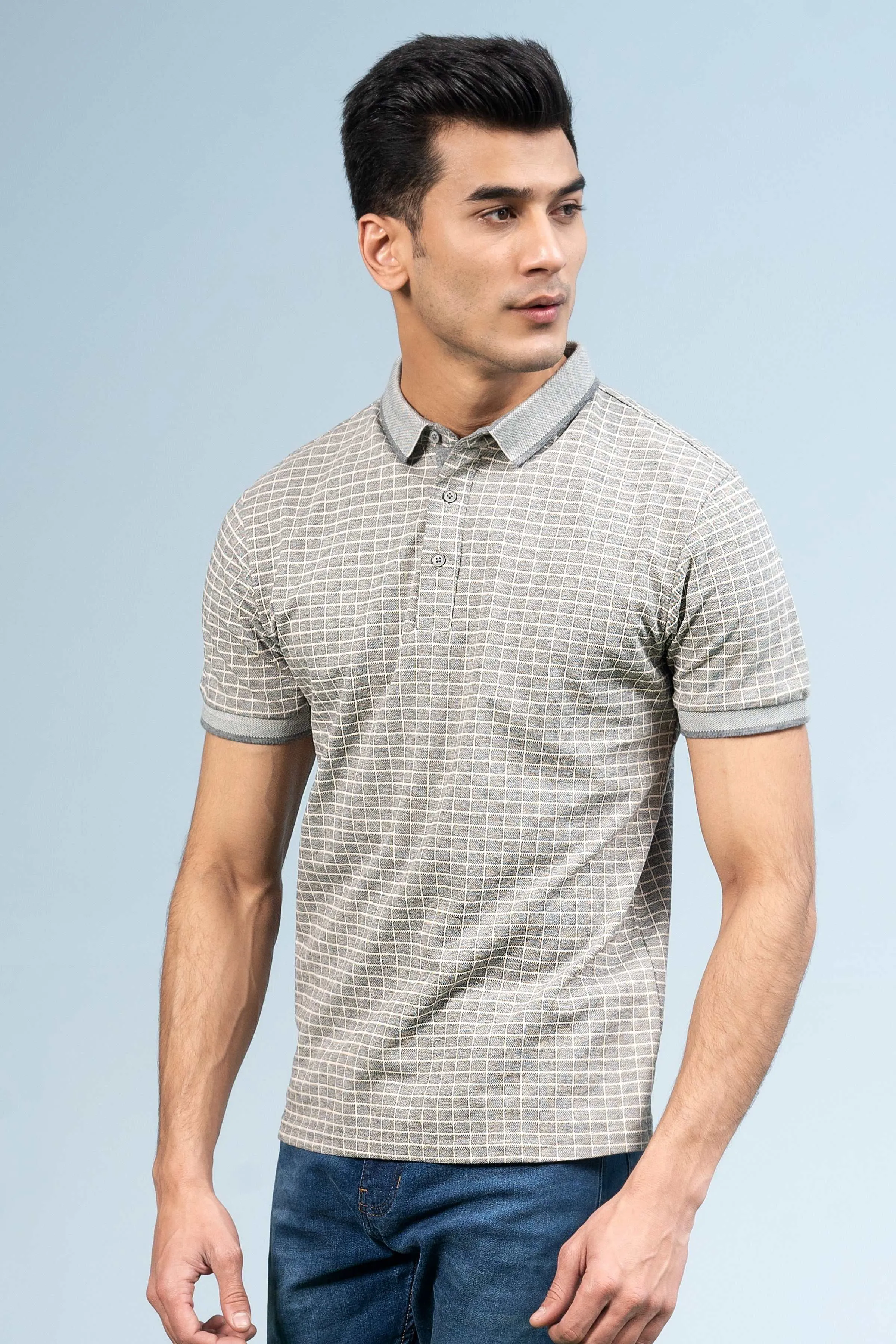EXECUTIVE POLO HEATHER GREY