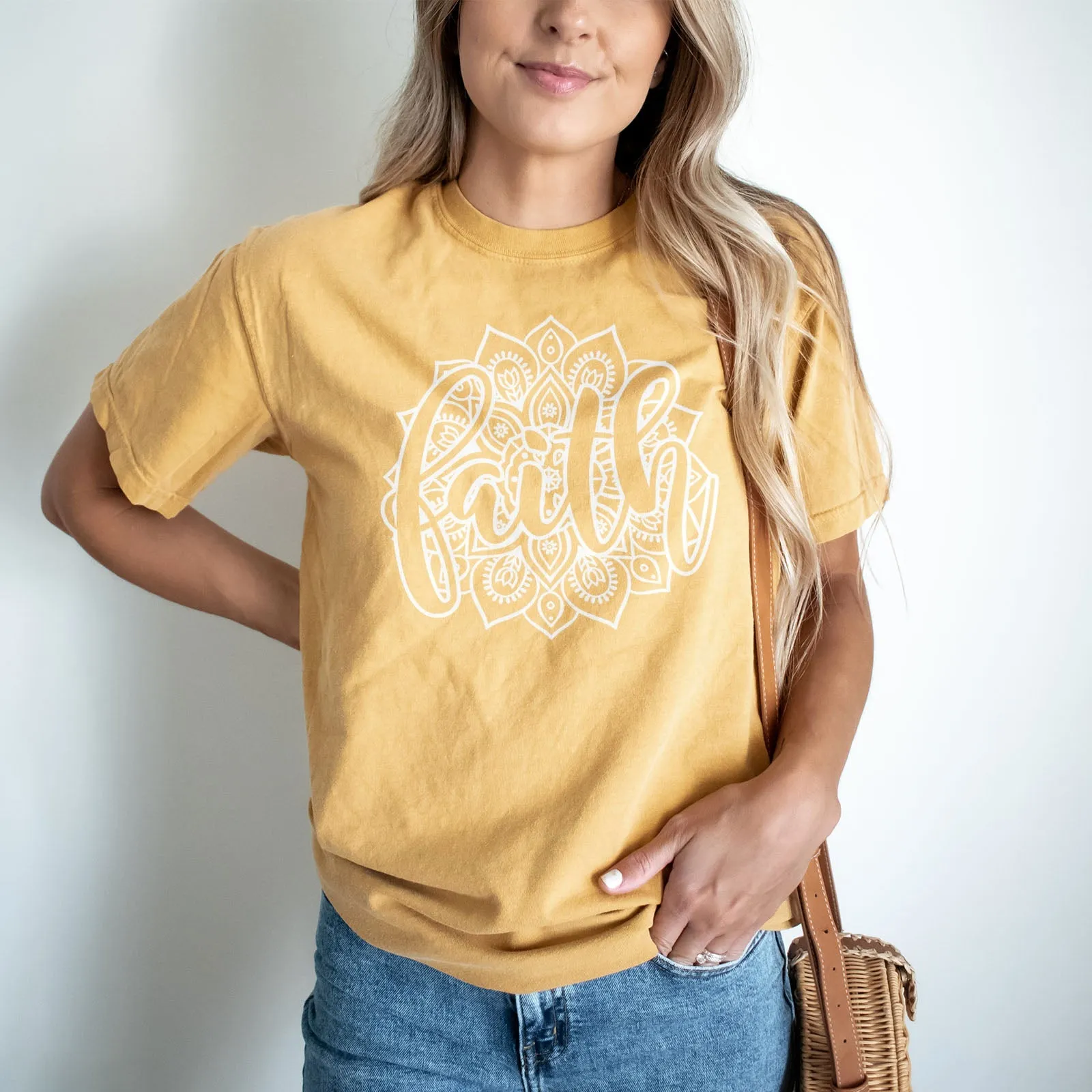 Faith Mandala Tee Shirts For Women - Christian Shirts for Women - Religious Tee Shirts