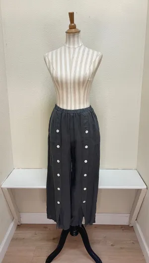 Fenini Button Crop Pant - C45315 - DUSK