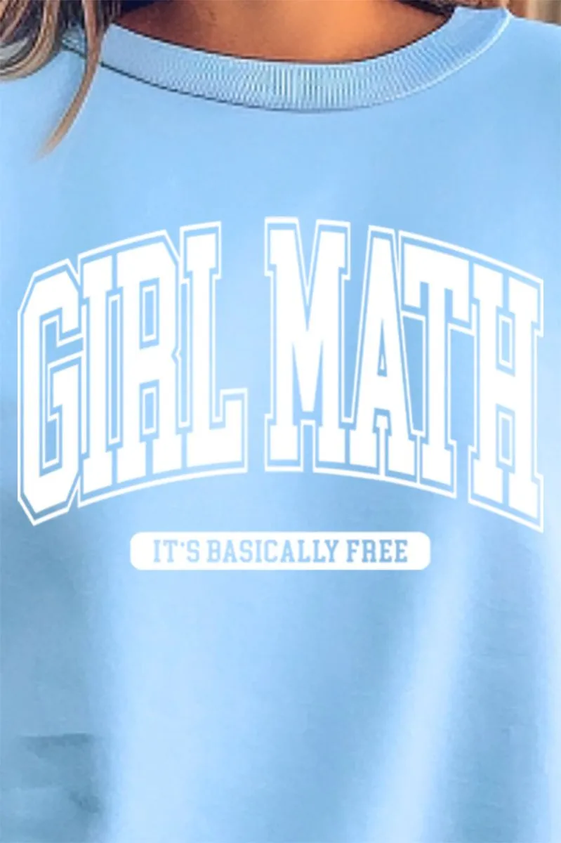 Girl Math Heavy-weight Crew Sweatshirt