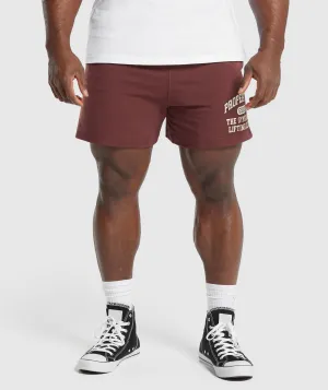 Gymshark Lightweight Jersey Shorts - Burgundy Brown