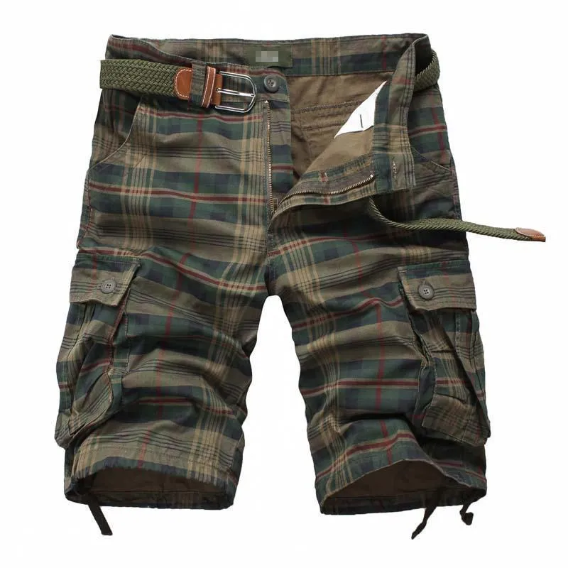 Hanrae Mens Summer Multi-pocket Cotton Breathable Shorts