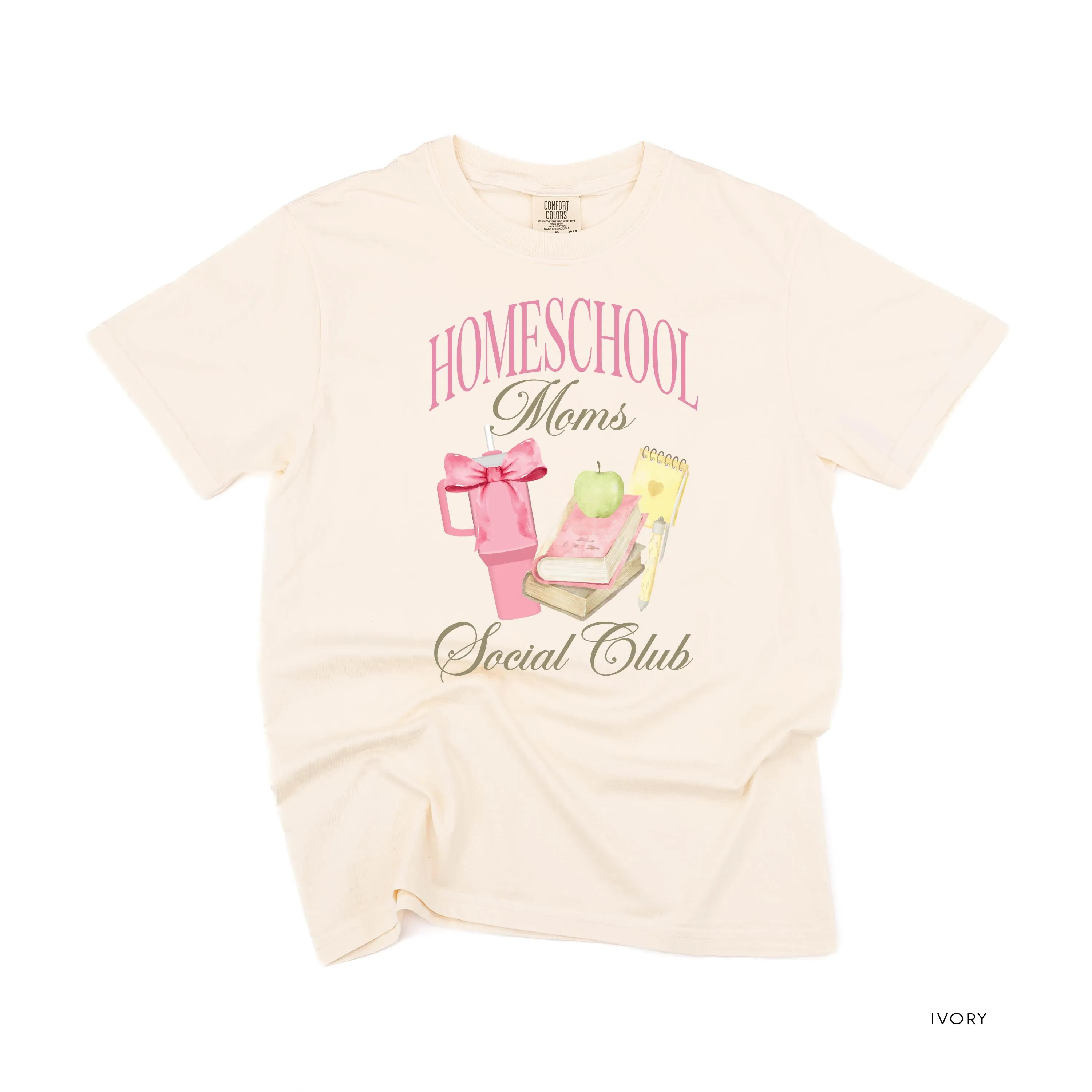 Homeschool Moms Social Club - SHORT SLEEVE COMFORT COLORS TEE