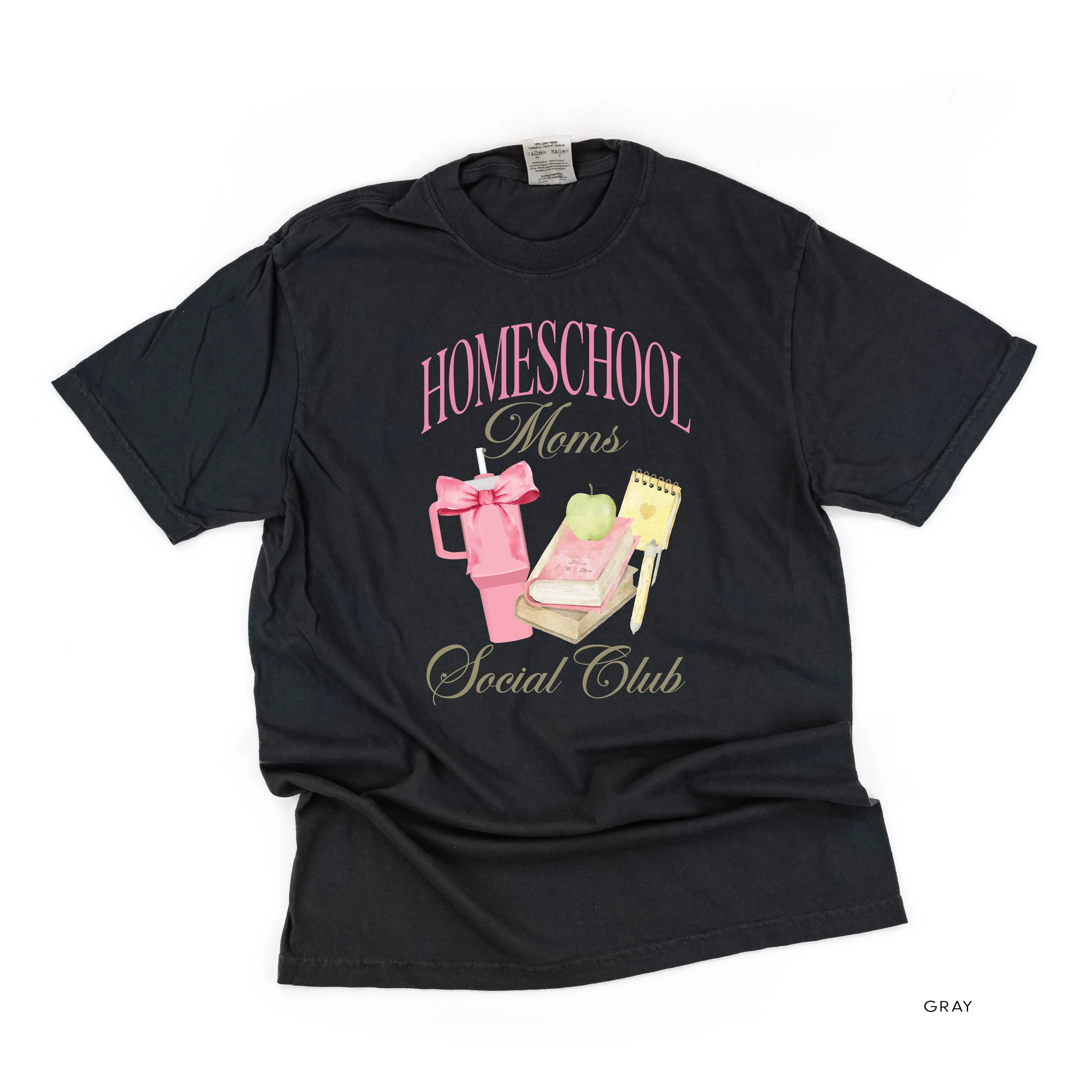 Homeschool Moms Social Club - SHORT SLEEVE COMFORT COLORS TEE