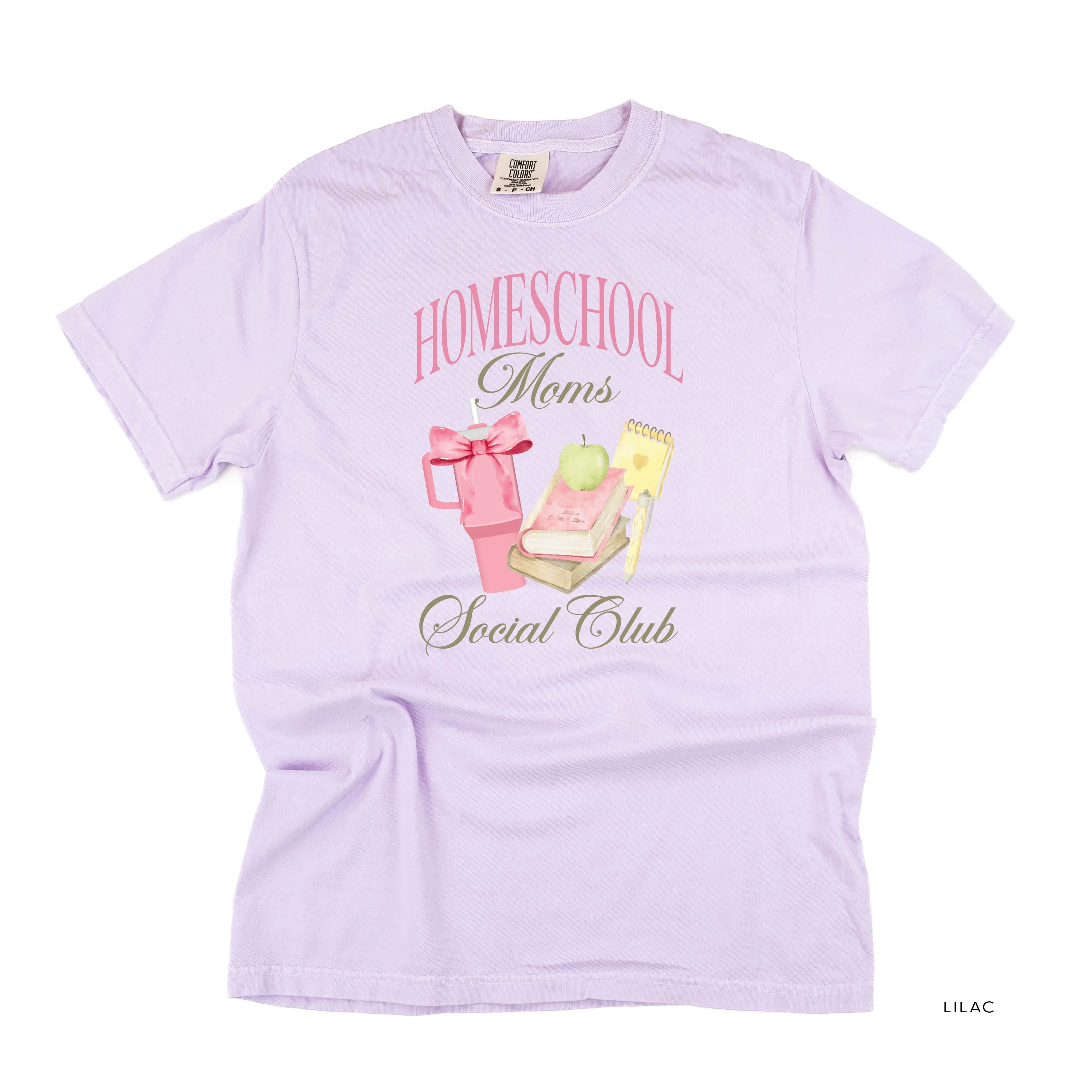 Homeschool Moms Social Club - SHORT SLEEVE COMFORT COLORS TEE