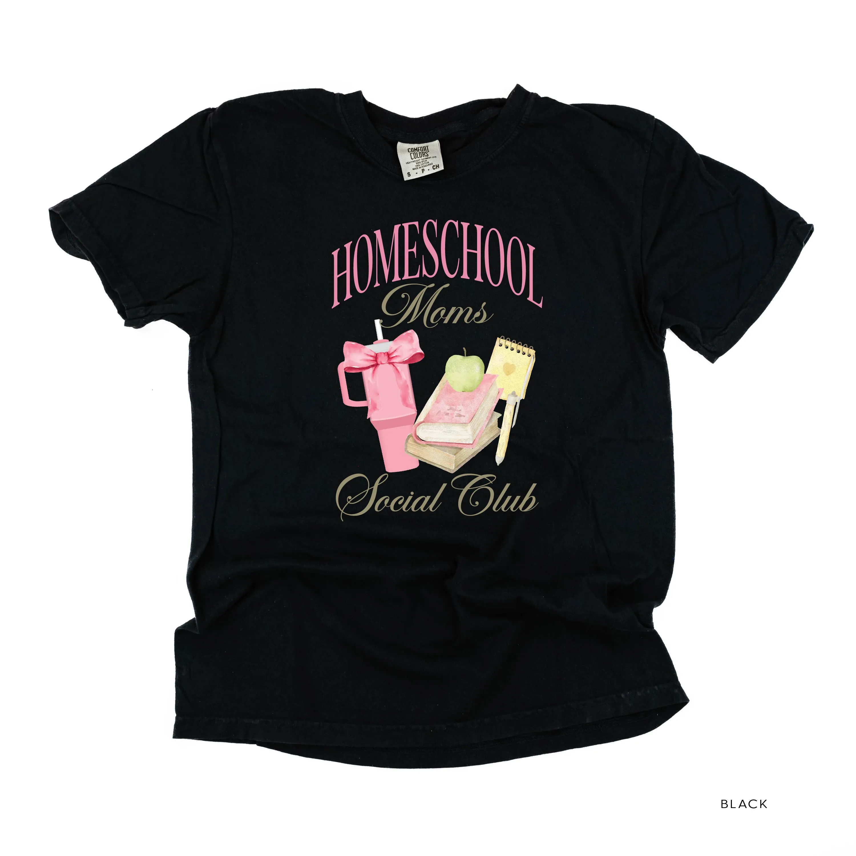 Homeschool Moms Social Club - SHORT SLEEVE COMFORT COLORS TEE