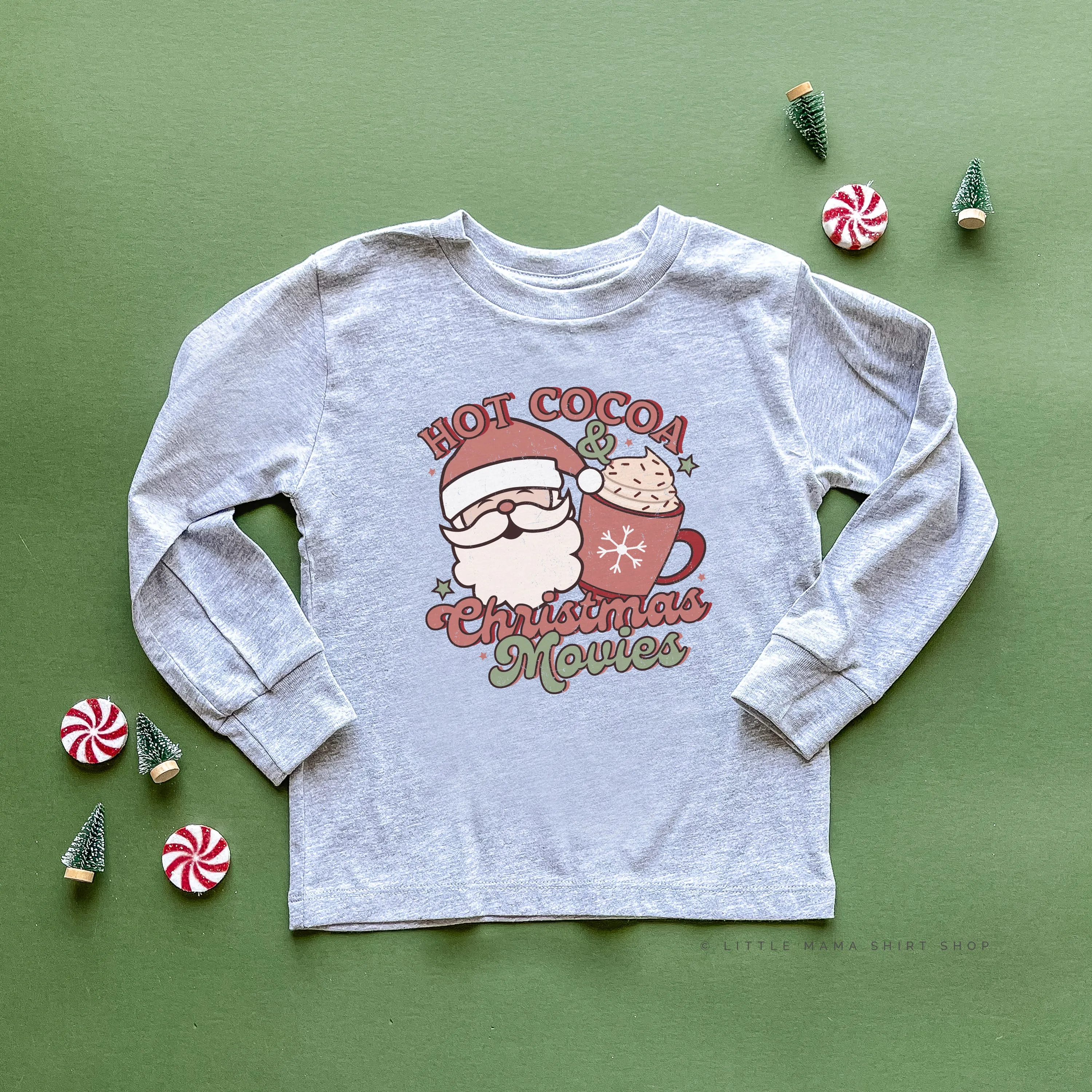 Hot Cocoa & Christmas Movies - Child LONG SLEEVE Tee