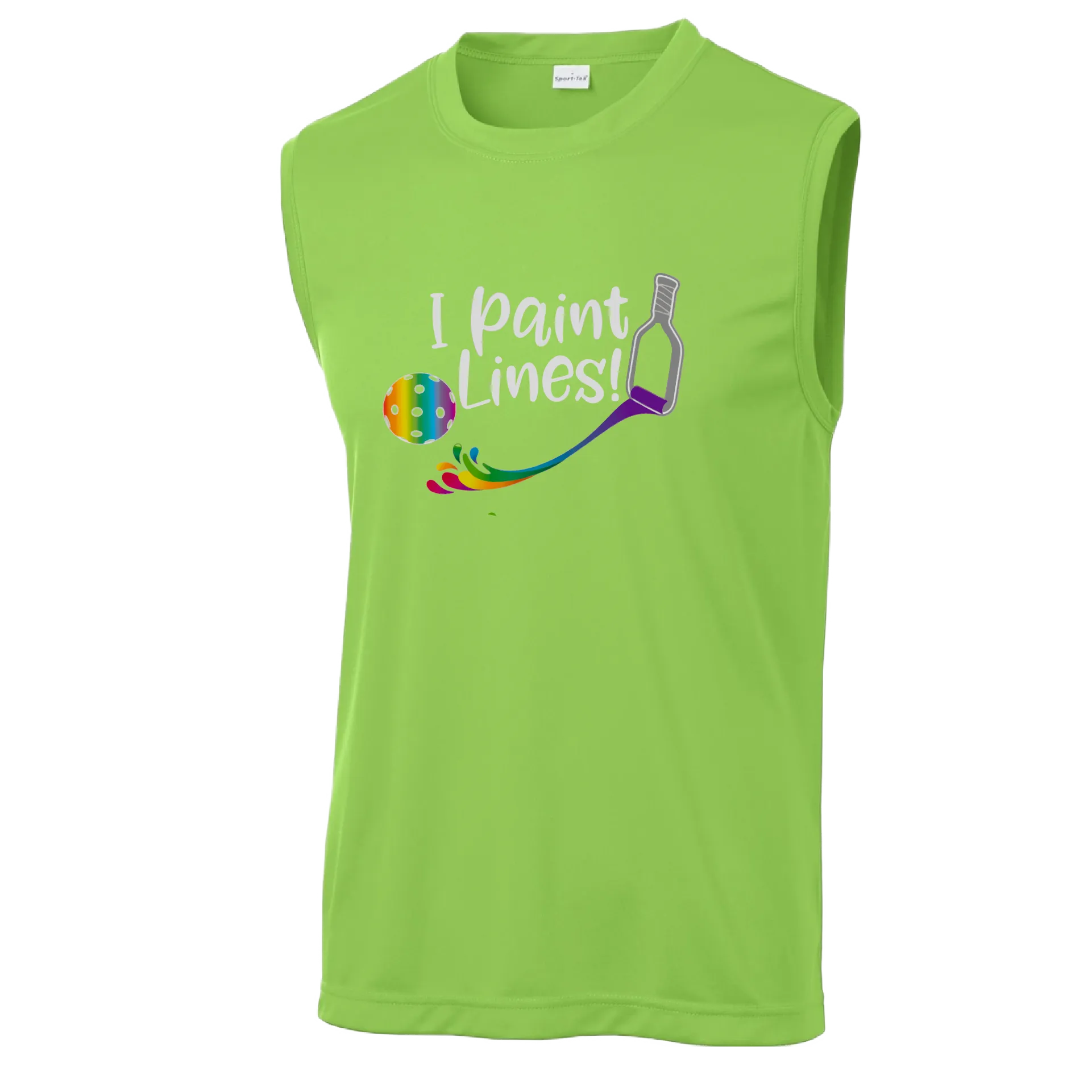 I Paint Pickleball Lines | Men's Sleeveless Pickleball Shirt | 100% Polyester