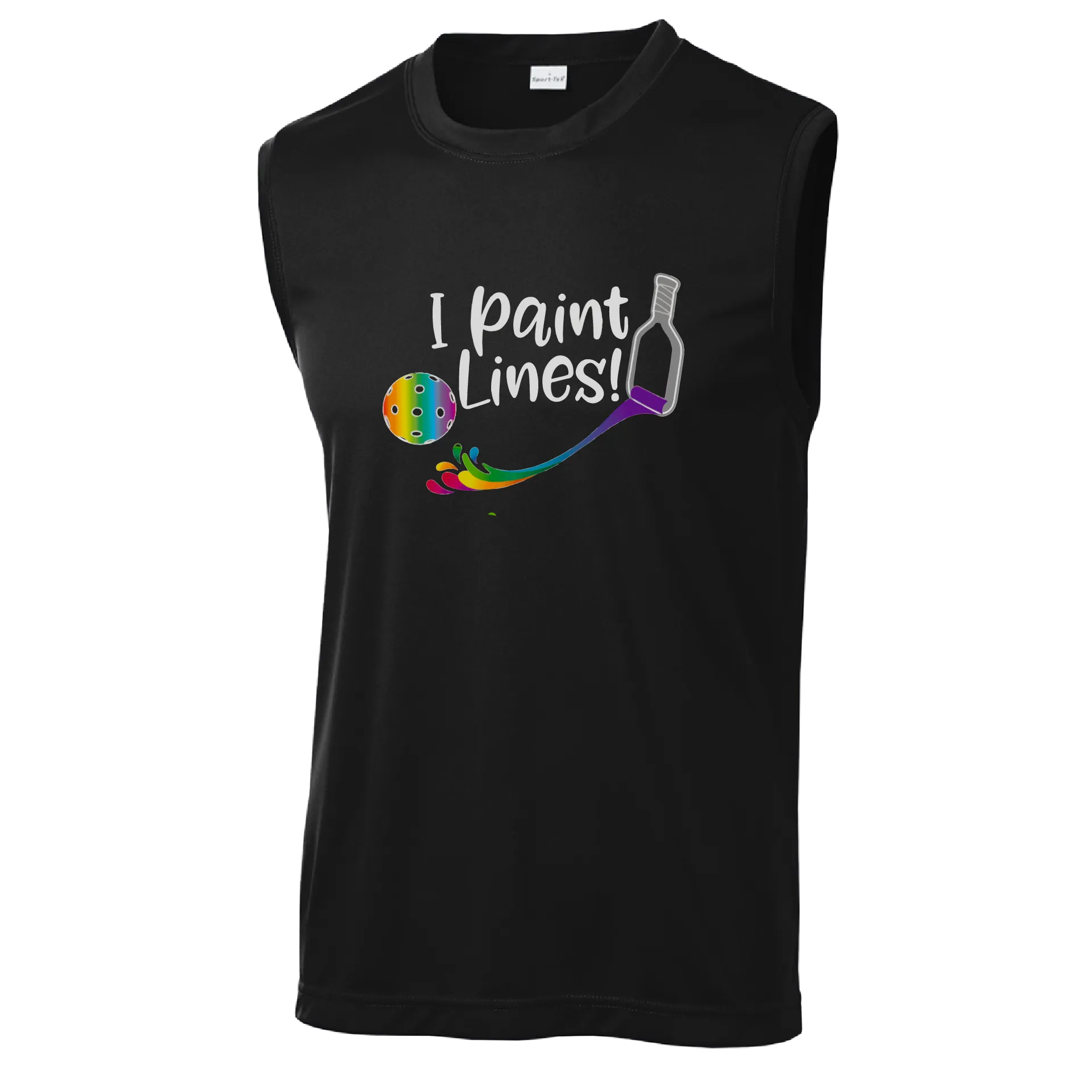 I Paint Pickleball Lines | Men's Sleeveless Pickleball Shirt | 100% Polyester