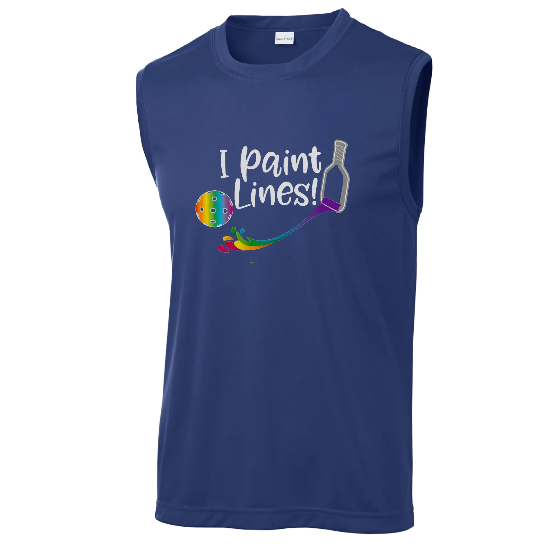 I Paint Pickleball Lines | Men's Sleeveless Pickleball Shirt | 100% Polyester