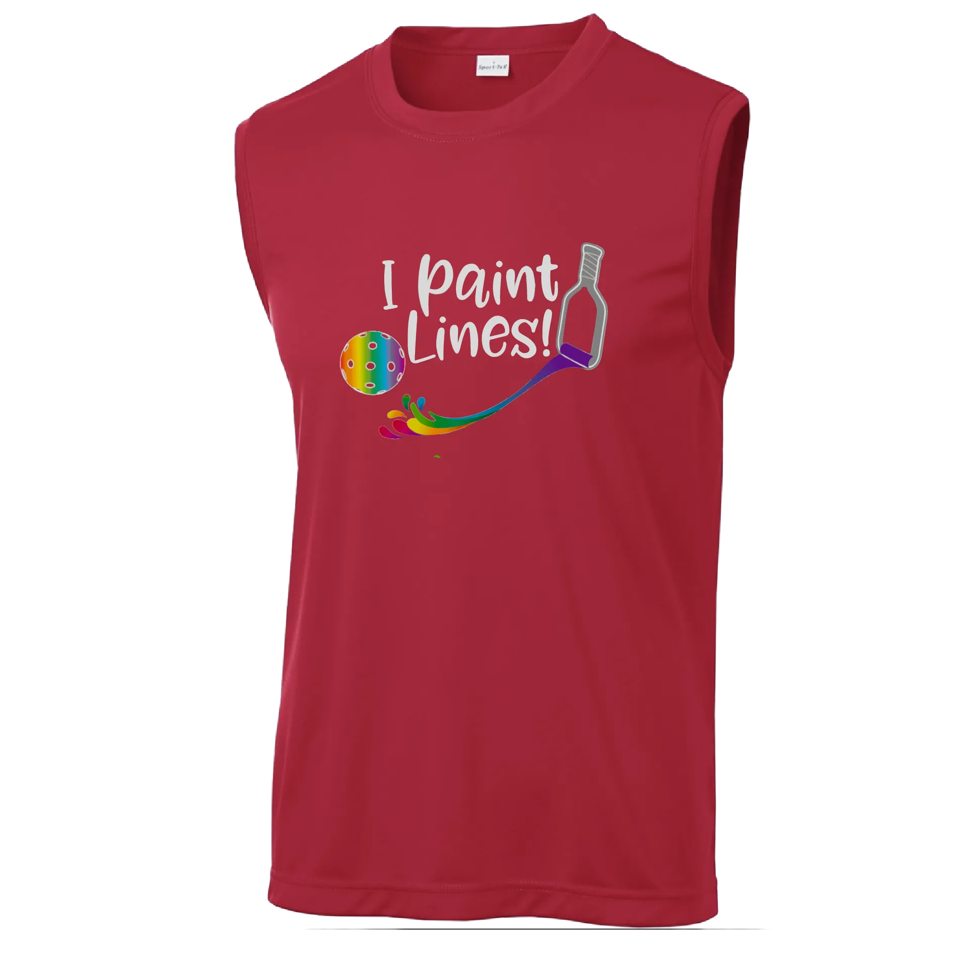 I Paint Pickleball Lines | Men's Sleeveless Pickleball Shirt | 100% Polyester