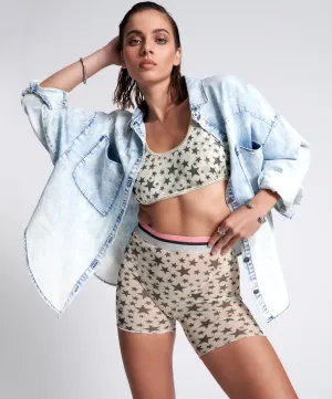 Iggie Star Bike Shorts - Khaki Star