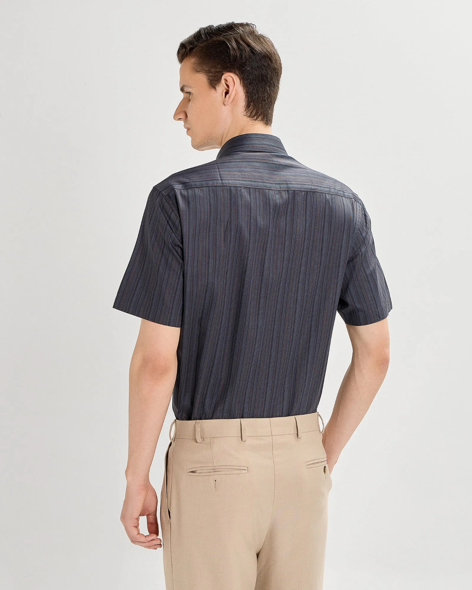 India Ink Short Sleeves Striped Shirt
