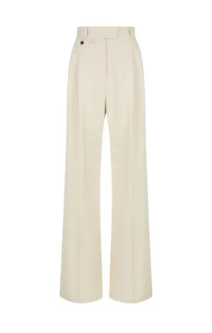 Irena High Waisted Tailored Pant - Bone