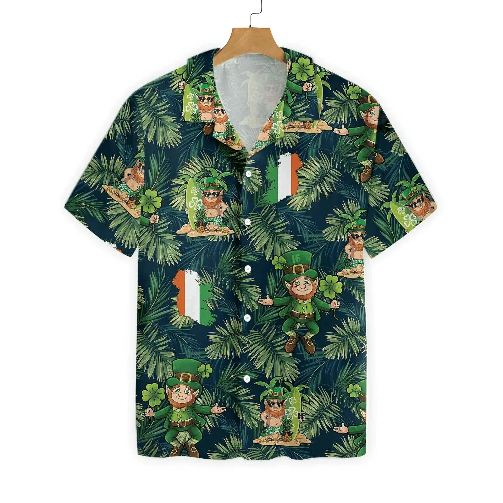 Irish Pride Happy St Patricks Day Hawaiian Shirt, Tropical Patrick's Day Aloha Shirt - Summer Gift For Men, Women