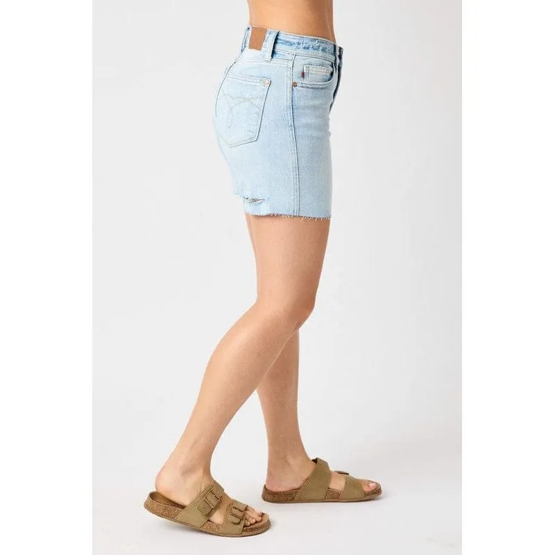 Judy Blue High Waist Shorts with Destroy at Back