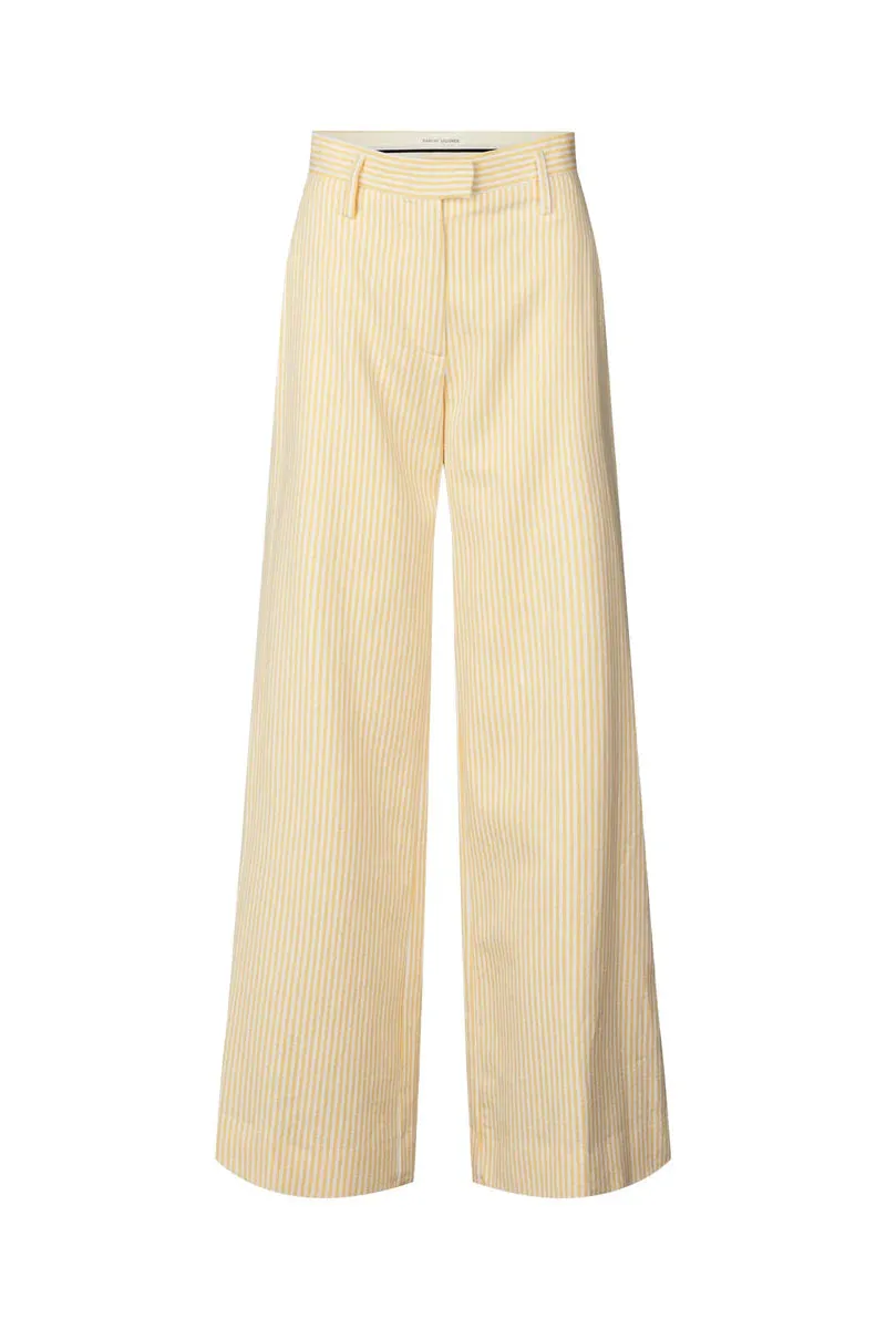 JULLA TAILORED PANT YELLOW STRIPE  - M