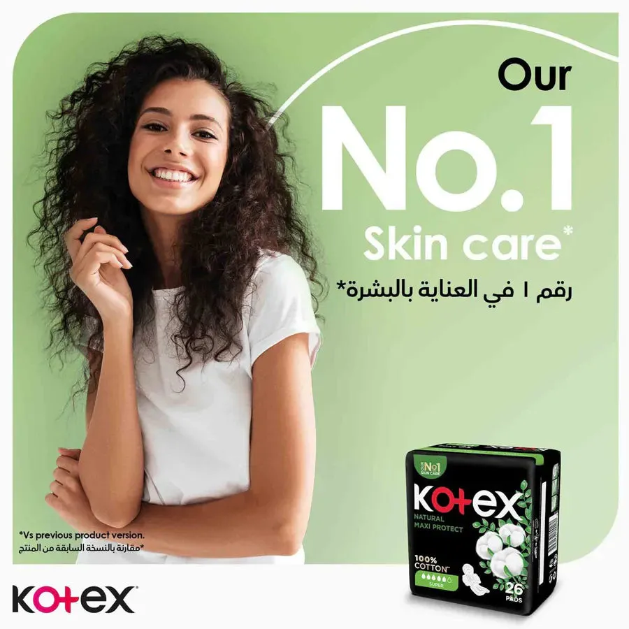 Kotex Natural Maxi Super Cotton 44's