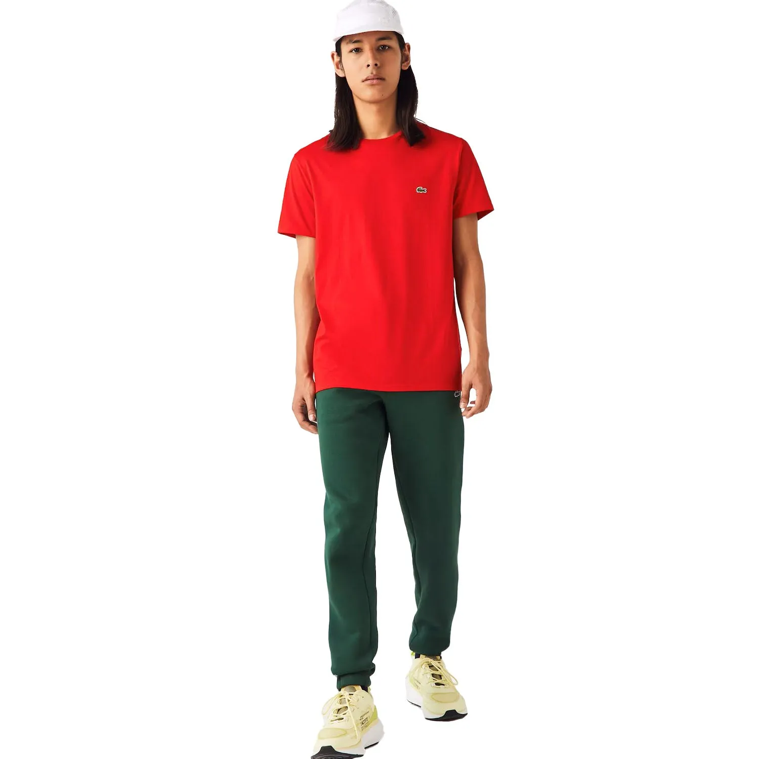 Lacoste Men's Crew Neck Pima Cotton Jersey T-shirt Red