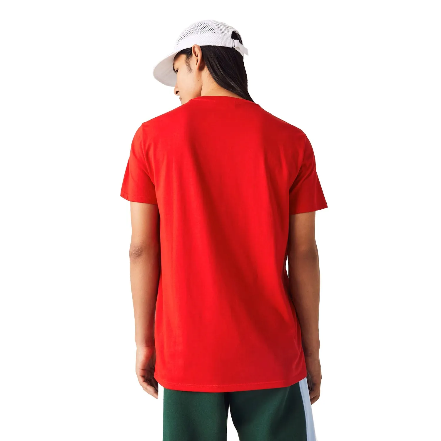 Lacoste Men's Crew Neck Pima Cotton Jersey T-shirt Red