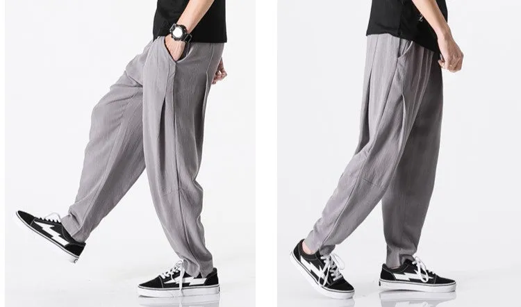 Linen Breathable Traditional Style Pants
