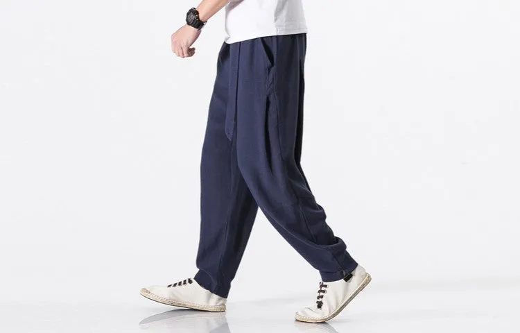 Linen Breathable Traditional Style Pants