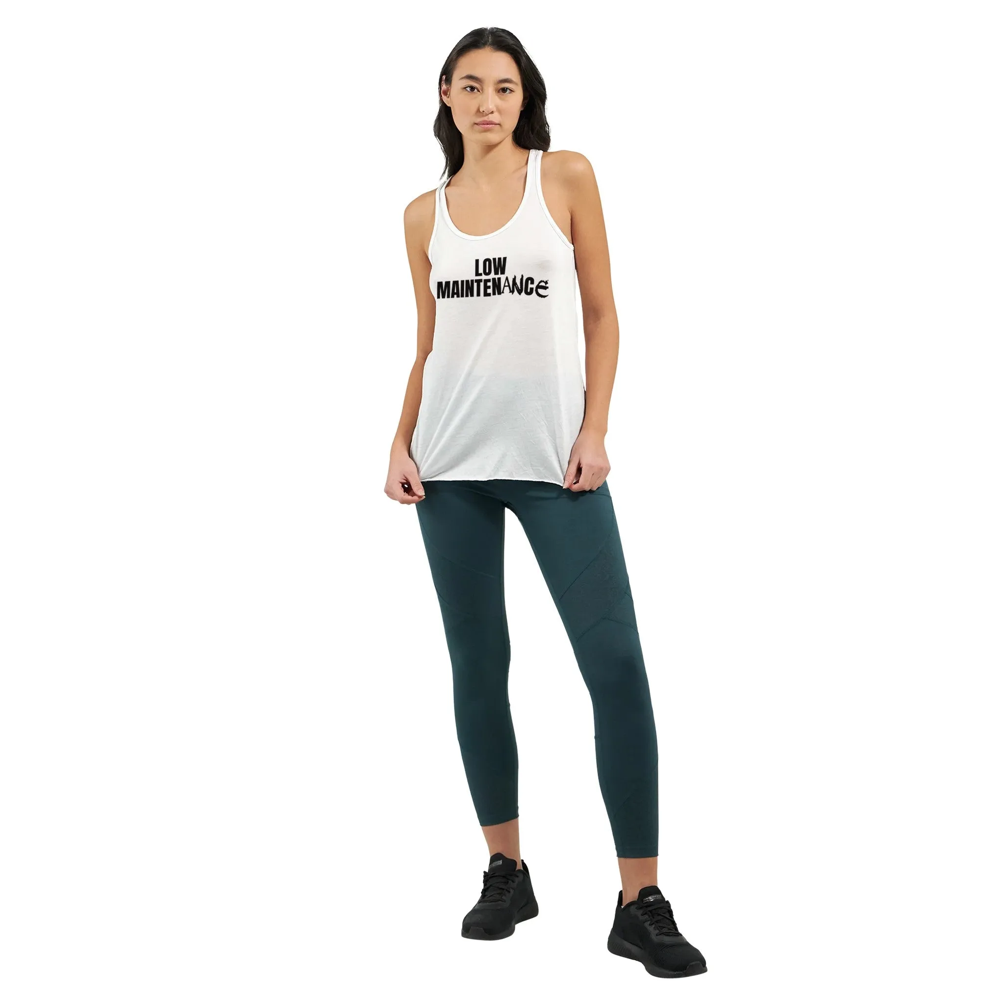 Low Maintenance  -  Women's Flowy Racerback Tank Top