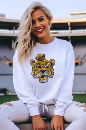 LSU Faux Sequin Glitter