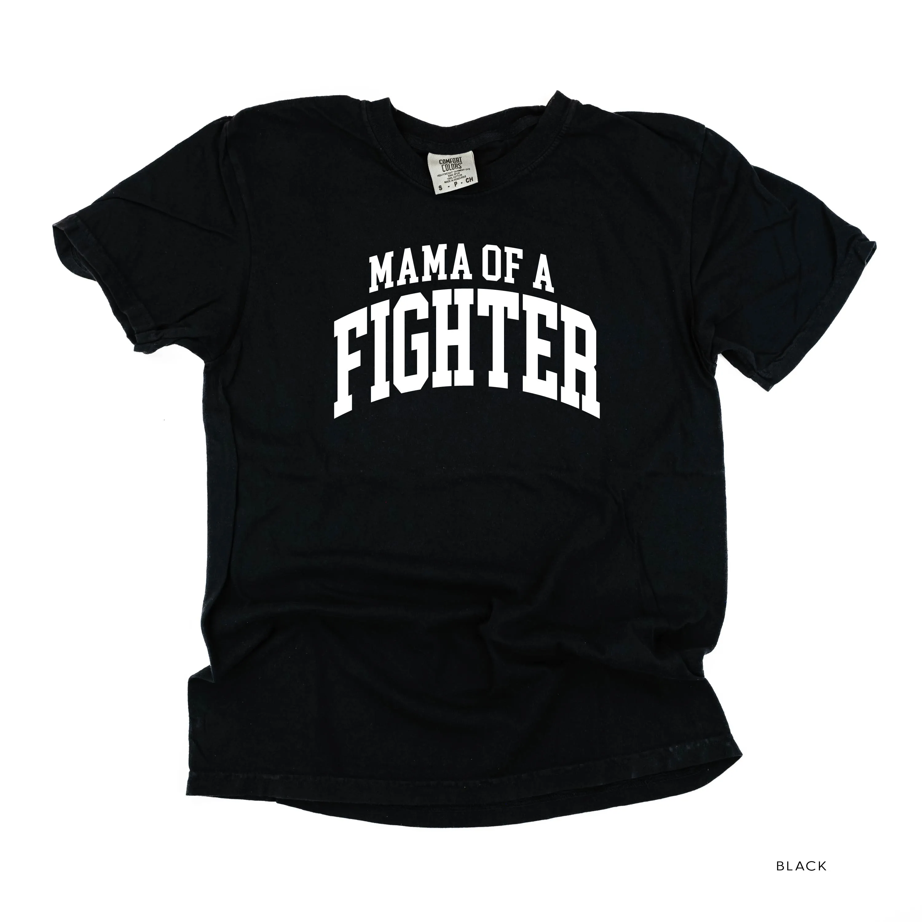 Mama of a Fighter - Varsity - SHORT SLEEVE COMFORT COLORS TEE