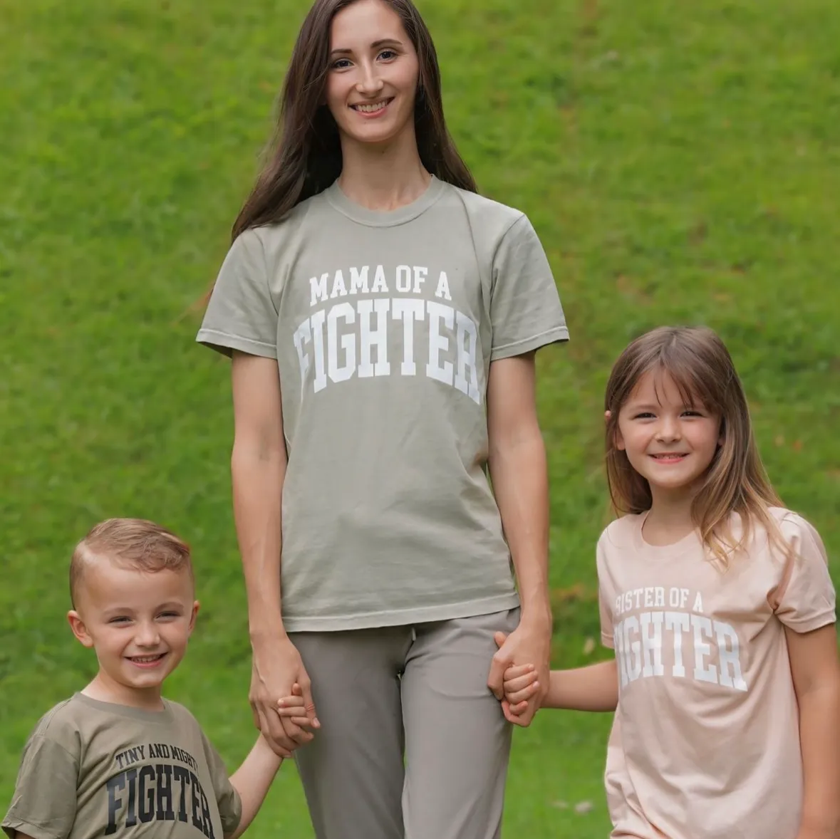 Mama of a Fighter - Varsity - SHORT SLEEVE COMFORT COLORS TEE