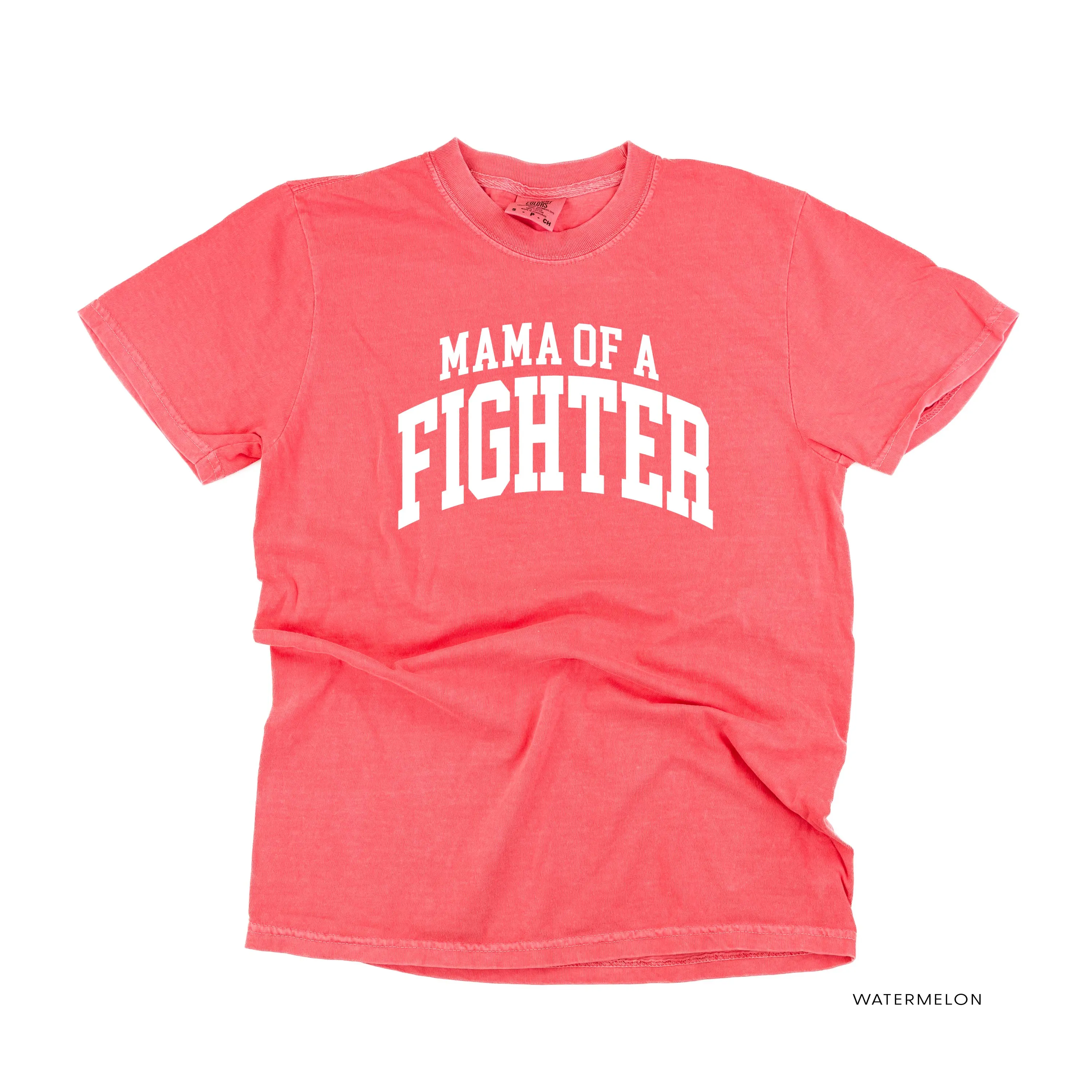 Mama of a Fighter - Varsity - SHORT SLEEVE COMFORT COLORS TEE
